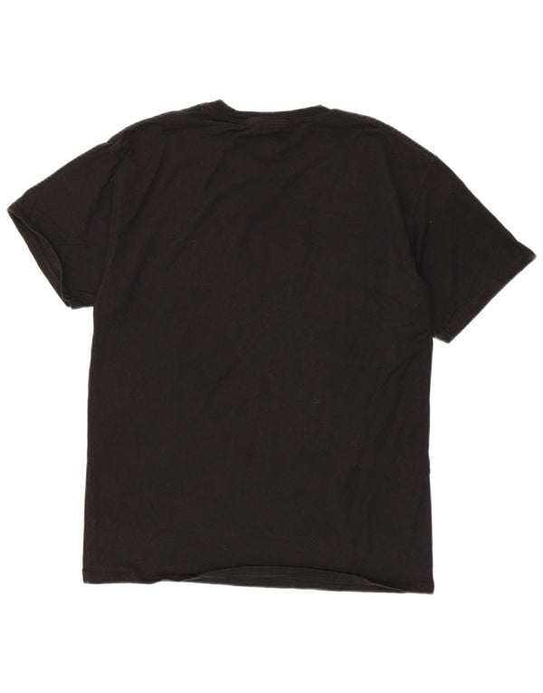Męski T-shirt Champion z grafiką, duży, czarny, bawełniany