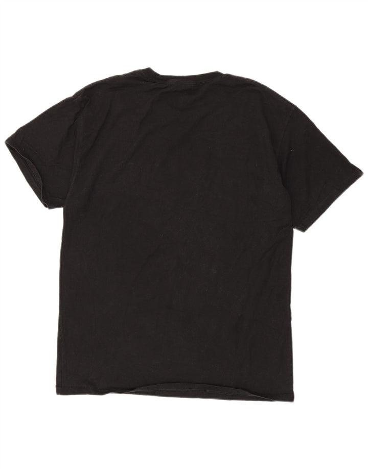 Męski T-shirt Champion z grafiką, duży, czarny, bawełniany