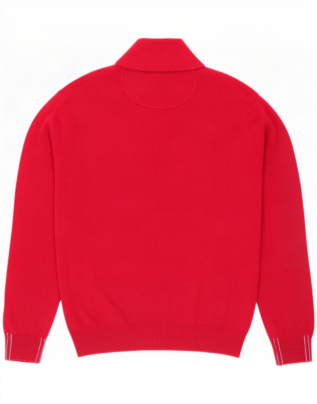 Marlboro Classics Męski sweter z zamkiem błyskawicznym, duży, czerwony, wełniany