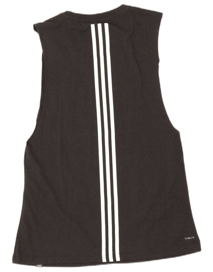 Damska kamizelka z trzema paskami Adidas, UK 12, średni czarny poliester