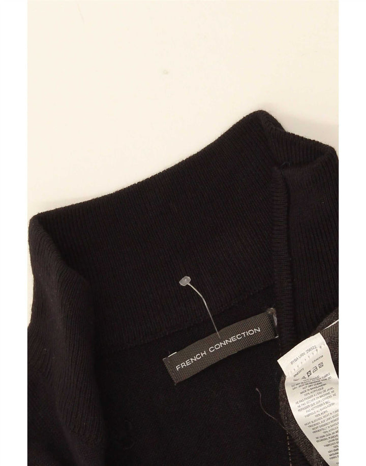 Męski sweter zapinany na zamek French Connection, kolor średnio czarny