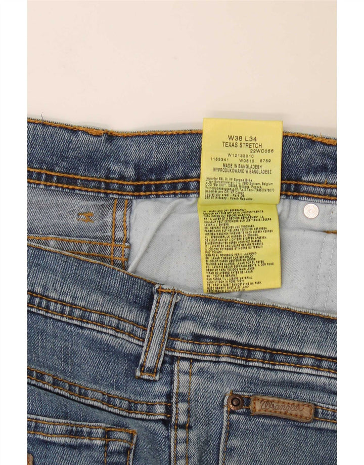 Męskie jeansy Wrangler Texas Stretch Straight W38 L31 Niebieskie bawełniane