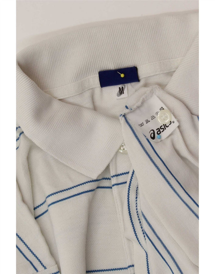 Męska koszulka polo Asics, bawełniana w średnie białe paski