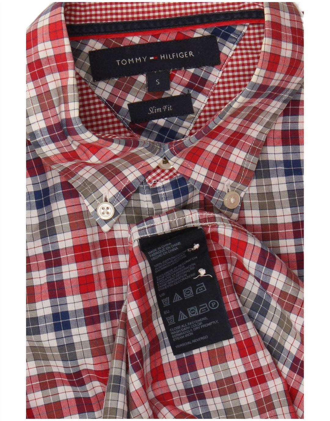 Koszula męska Tommy Hilfiger o dopasowanym kroju, mała, wielokolorowa bawełniana kratka