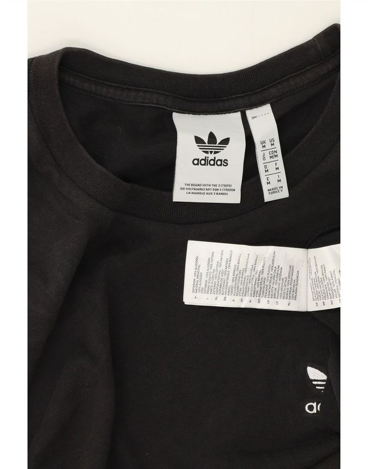 T-shirt męski ADIDAS Top, średni czarny, bawełniany