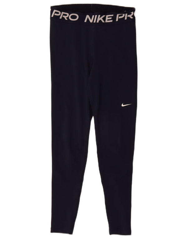Damskie legginsy Nike Dri Fit Graphic UK 12, średni granatowy poliester