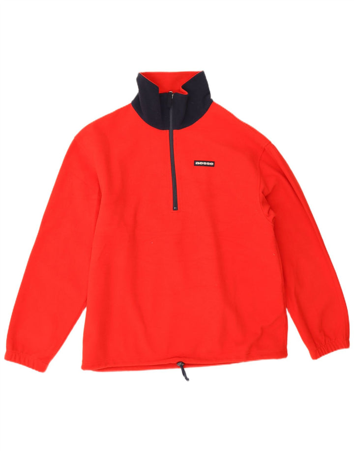 Męski dres z zamkiem błyskawicznym Aesse, mały, czerwony poliester