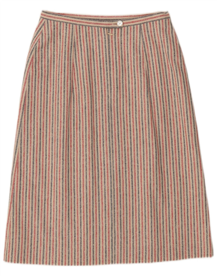 Vintage damska spódnica midi W27 w małe wielokolorowe paski