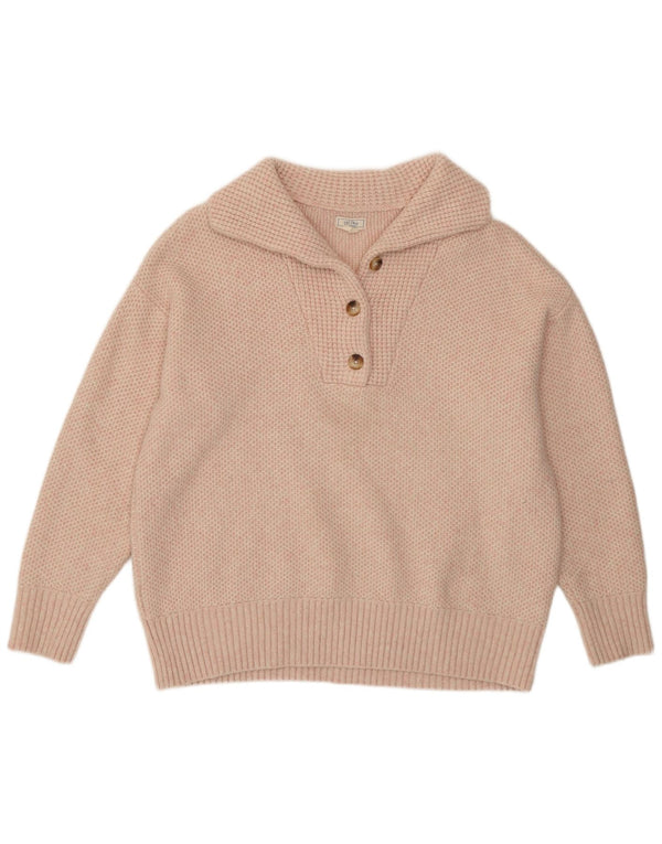 Damski sweter polo Fat Face UK 18 XL, różowy akryl