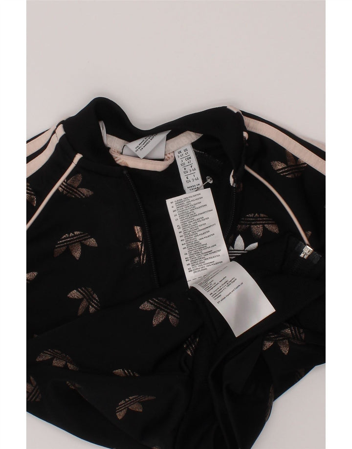 Adidas Dziewczęca graficzna bluza dresowa Top 3-4 lata Czarny Poliester