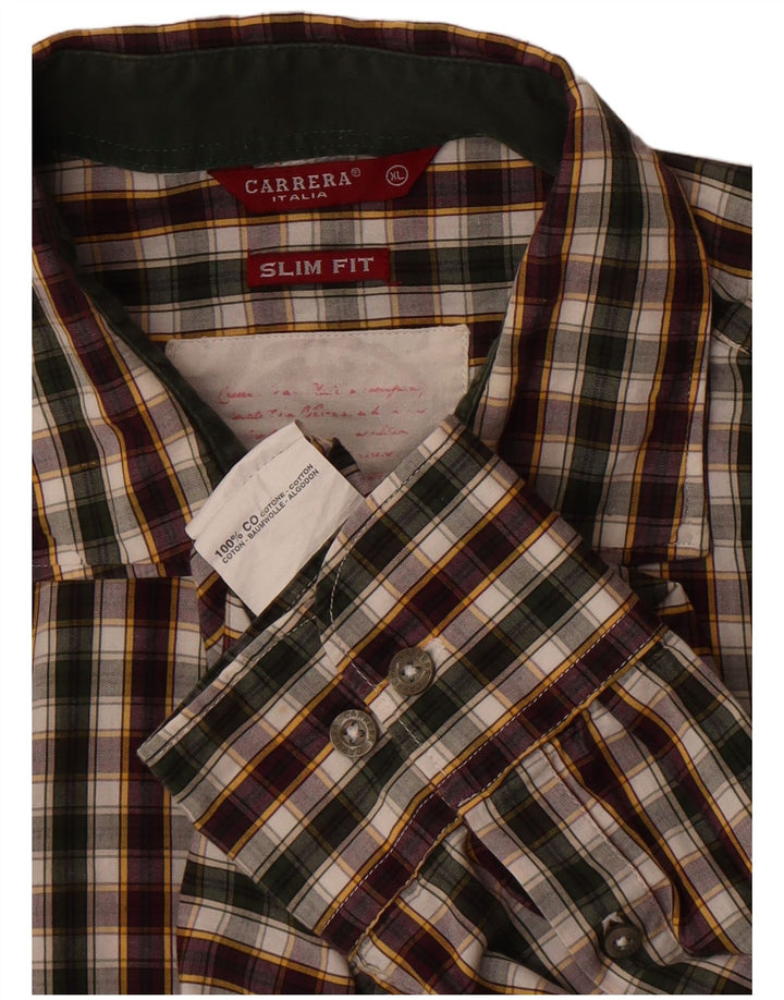 Koszula męska Carrera Slim Fit XL, wielobarwna, bawełniana krata