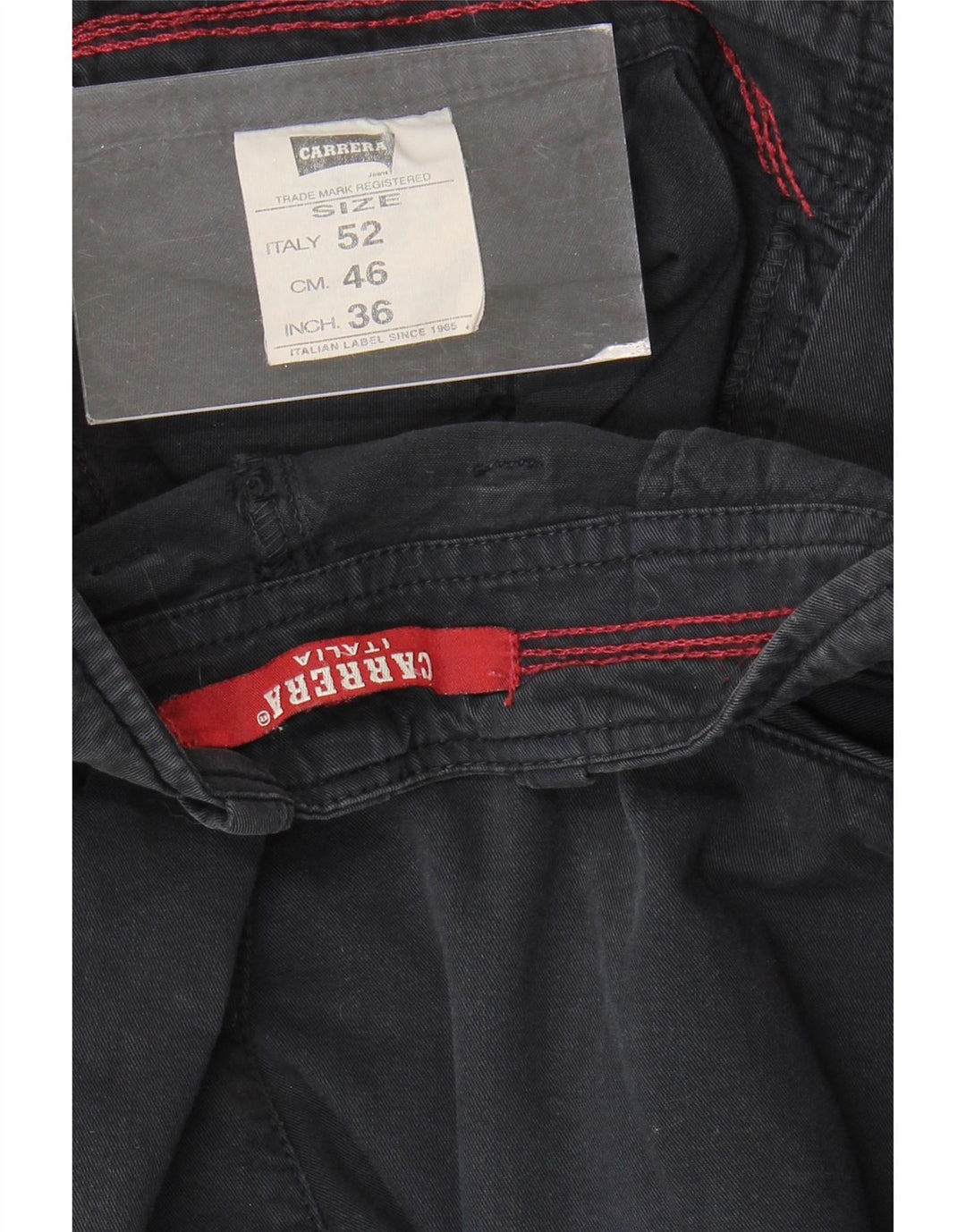 Męskie spodenki Chino Carrera W36, duże, czarne, bawełniane