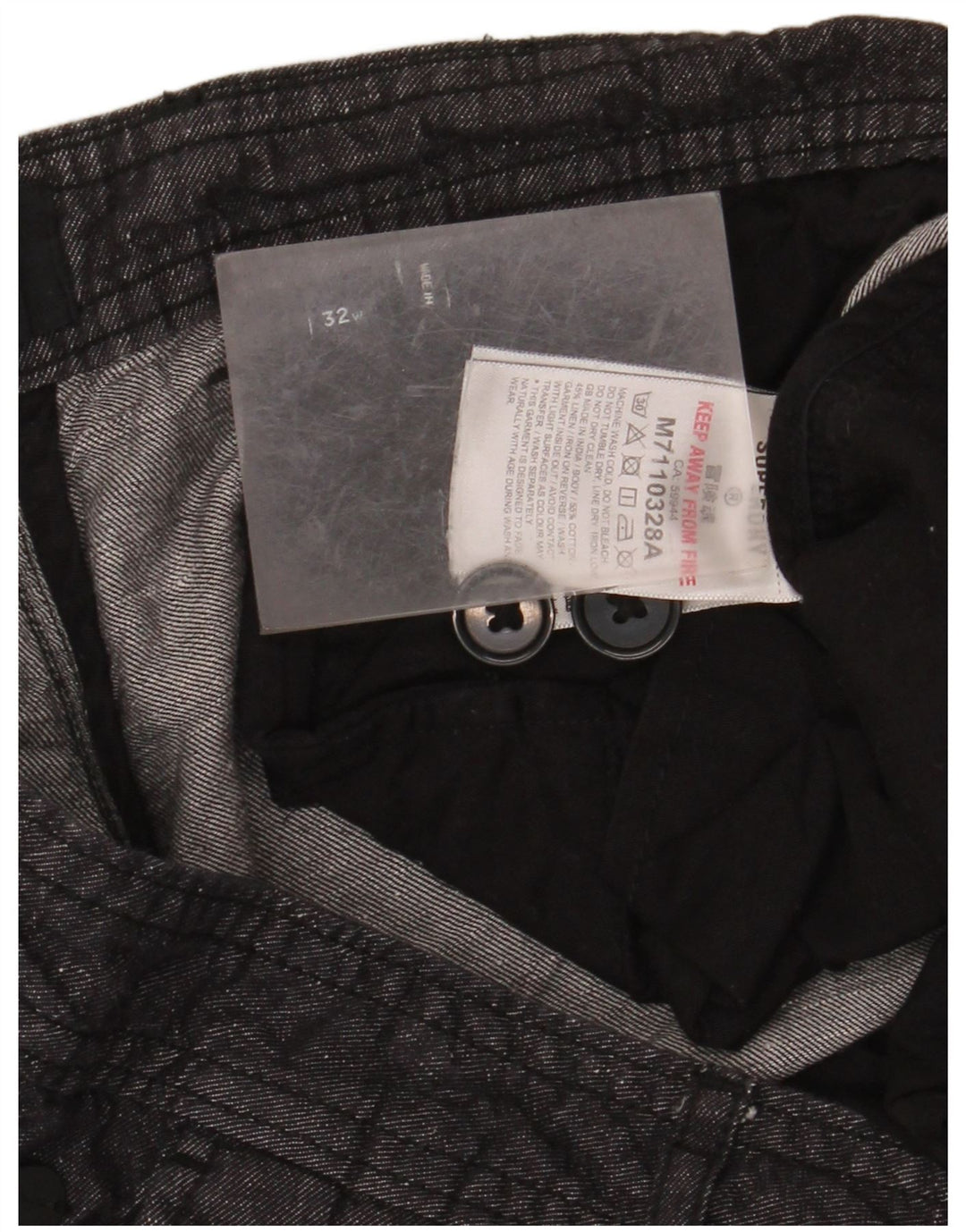 Męskie spodenki Chino Superdry W32 Średnioszary, bawełniany