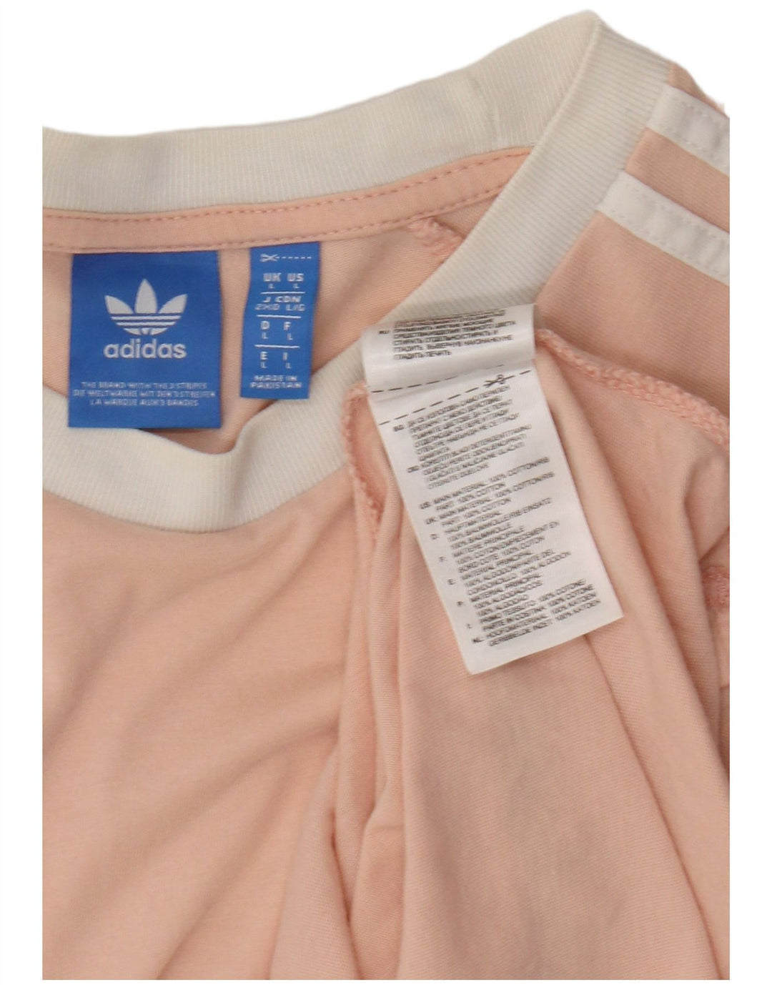 Adidas Męski T-Shirt Top Duży Różowy Bawełniany