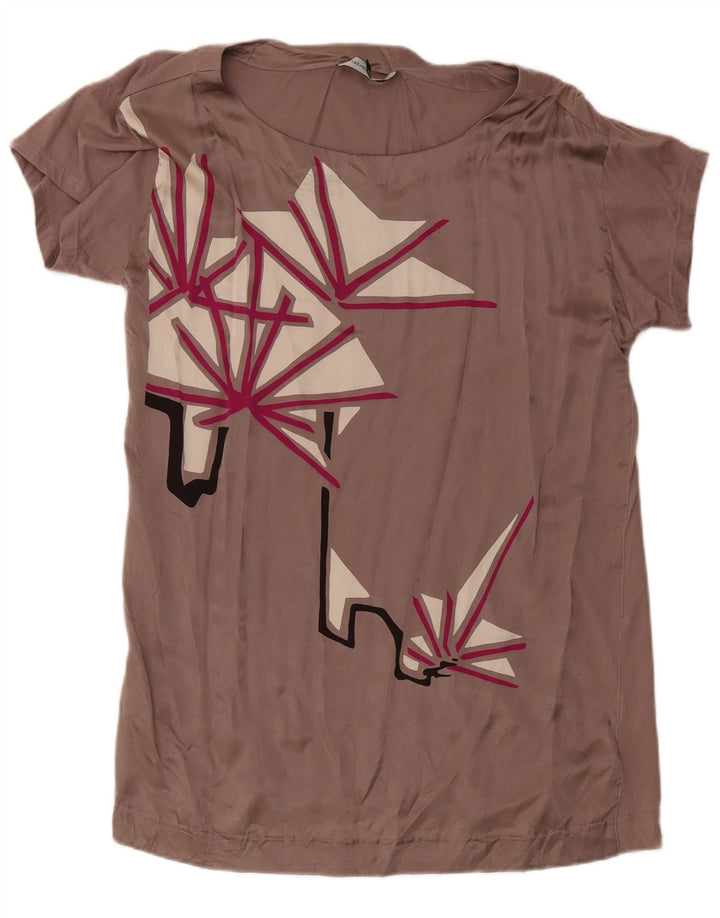 Bluzka damska French Connection Top UK 18 XL Różowy geometryczny jedwab