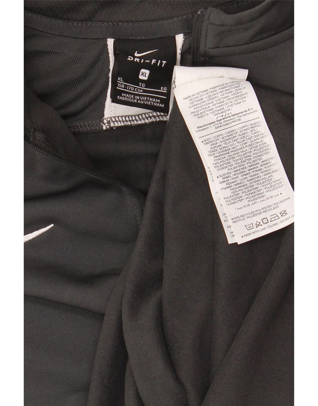 Chłopięcy dres NIKE Dri Fit z zamkiem błyskawicznym na szyi, 13-14 lat XL, szary