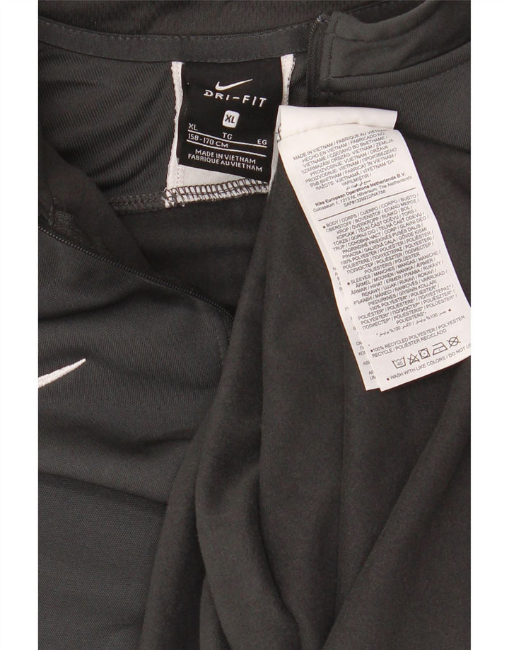 Chłopięcy dres NIKE Dri Fit z zamkiem błyskawicznym na szyi, 13-14 lat XL, szary