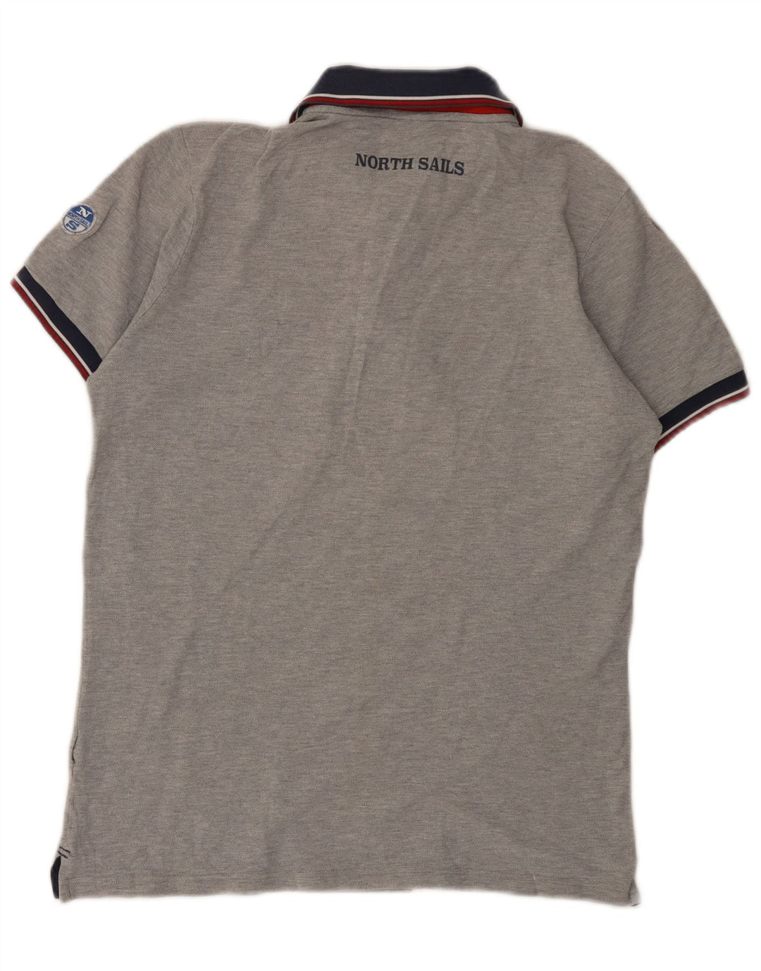 Męska koszulka polo North Sails z grafiką, mała, szara, nakrapiana