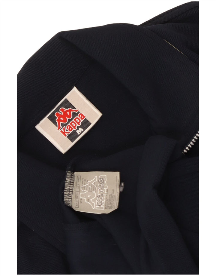 Męska kurtka dresowa Kappa, średnia, granatowa, poliester z blokami kolorów