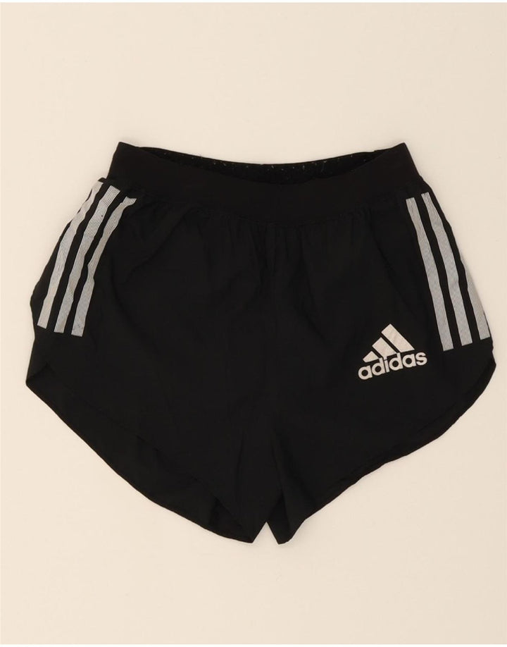 ADIDAS Womens Sport Shorts UK 14 Medium Black Polyester Vintage Adidas and Second-Hand Adidas from Messina Hembry 
