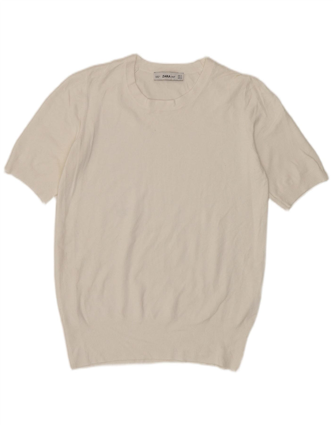 T-shirt damski Zara Top UK 10 Small White