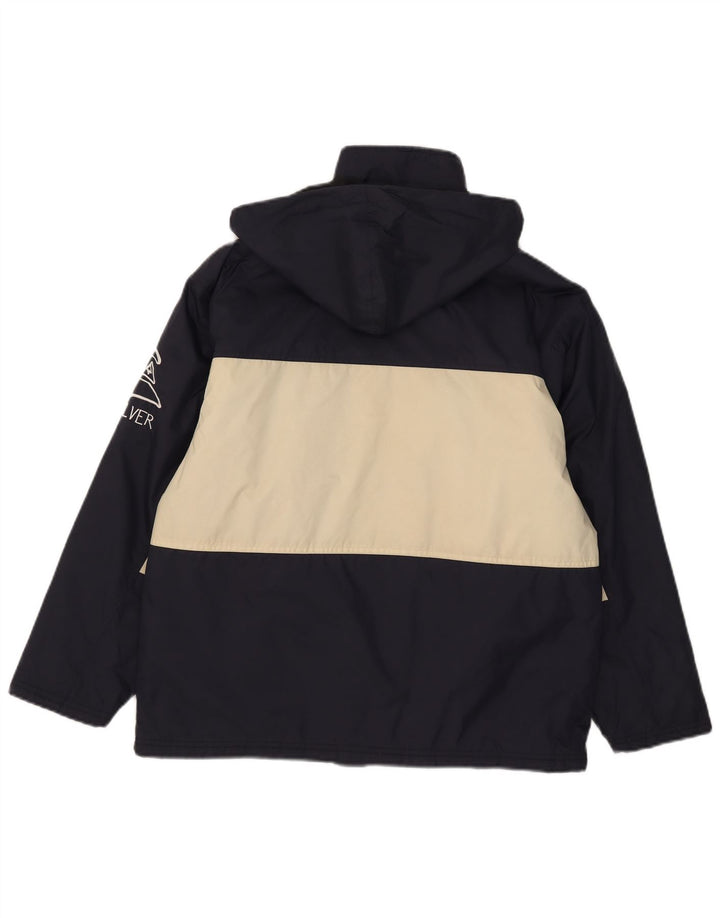 Chłopięca kurtka przeciwdeszczowa Quiksilver z grafiką 13-14 lat, granatowa, z blokami kolorów