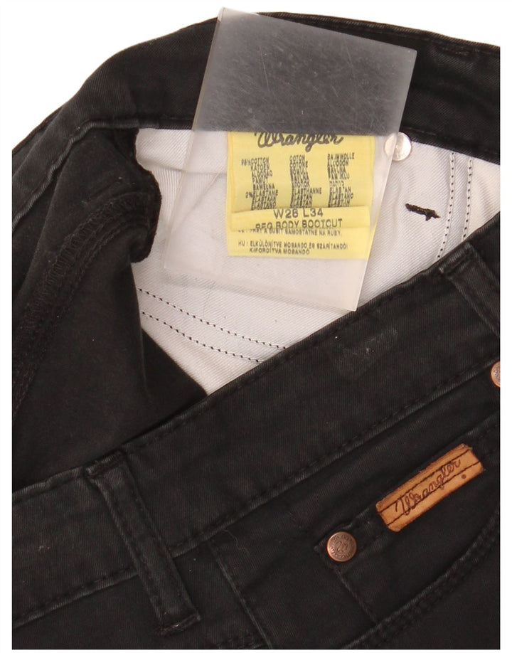 Damskie jeansy Bootcut WRANGLER W28 L30, czarne, bawełniane