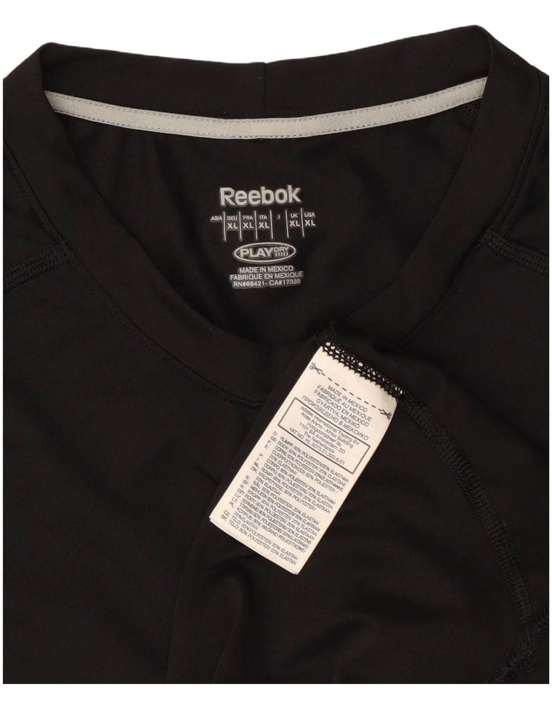 T-shirt męski Reebok Top XL, czarny, poliester