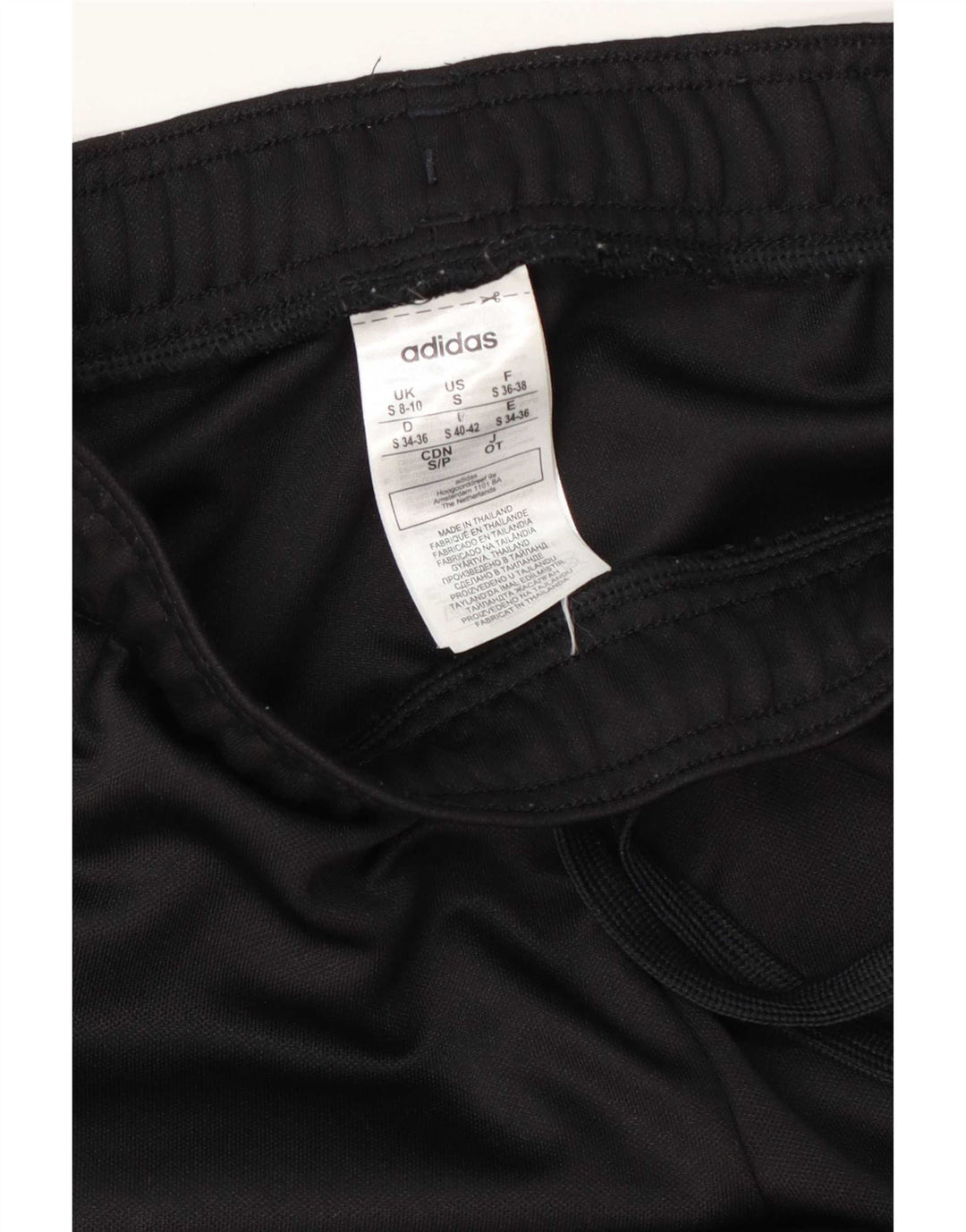 Damskie spodnie dresowe Adidas Climalite UK 8/10, małe, czarne, poliestrowe