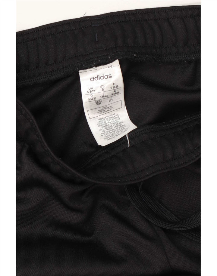 Damskie spodnie dresowe Adidas Climalite UK 8/10, małe, czarne, poliestrowe