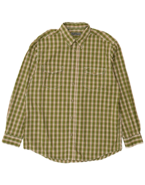Męska koszula flanelowa Wald & Forst, rozmiar 43/44 XL, khaki, bawełniana krata
