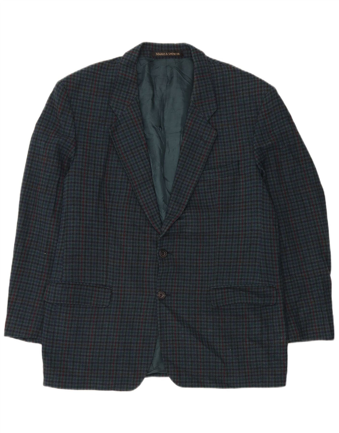 Marks & Spencer Męska marynarka St. Michael Blazer UK 44 XL Zielona pepitka