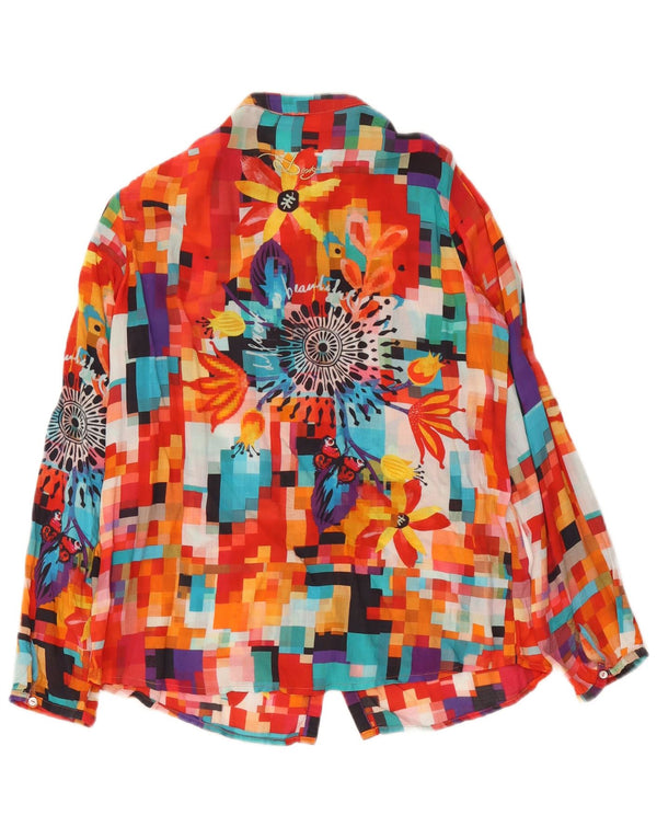 Damska bluzka koszulowa Desigual Graphic UK 12, średnia, wielokolorowa, geometryczna