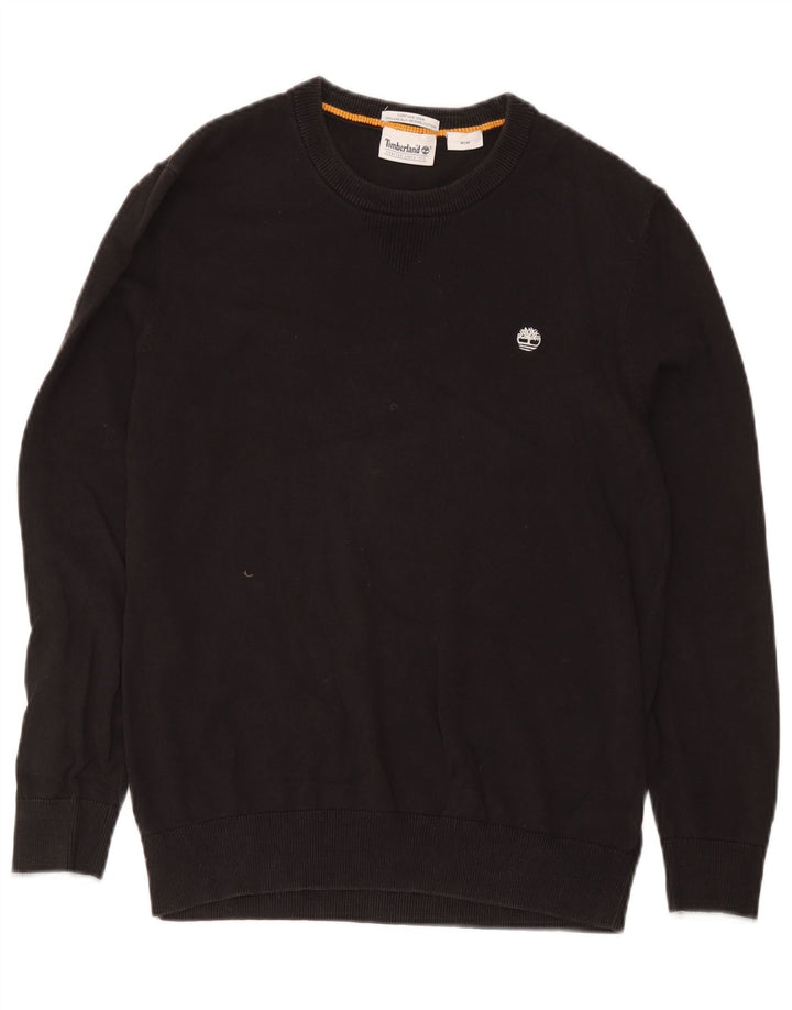Męski sweter z wycięciem pod szyją Timberland, średnia czarna bawełna