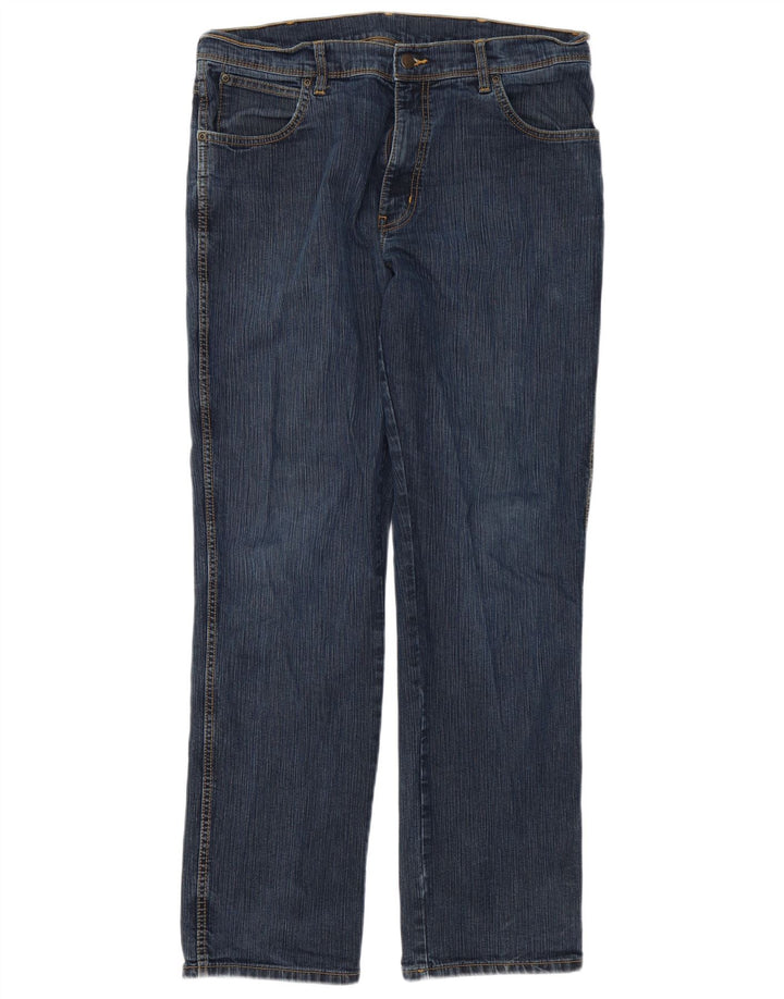 Męskie jeansy Wrangler o prostym kroju W38 L32, niebieskie, bawełniane