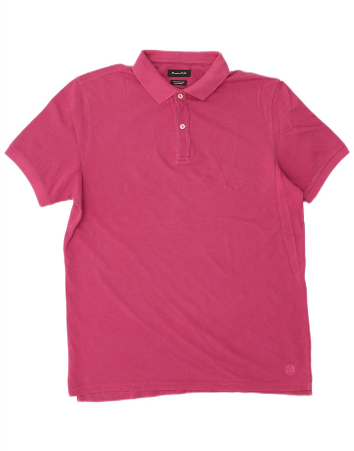 Męska koszulka polo Massimo Dutti, duża, różowa