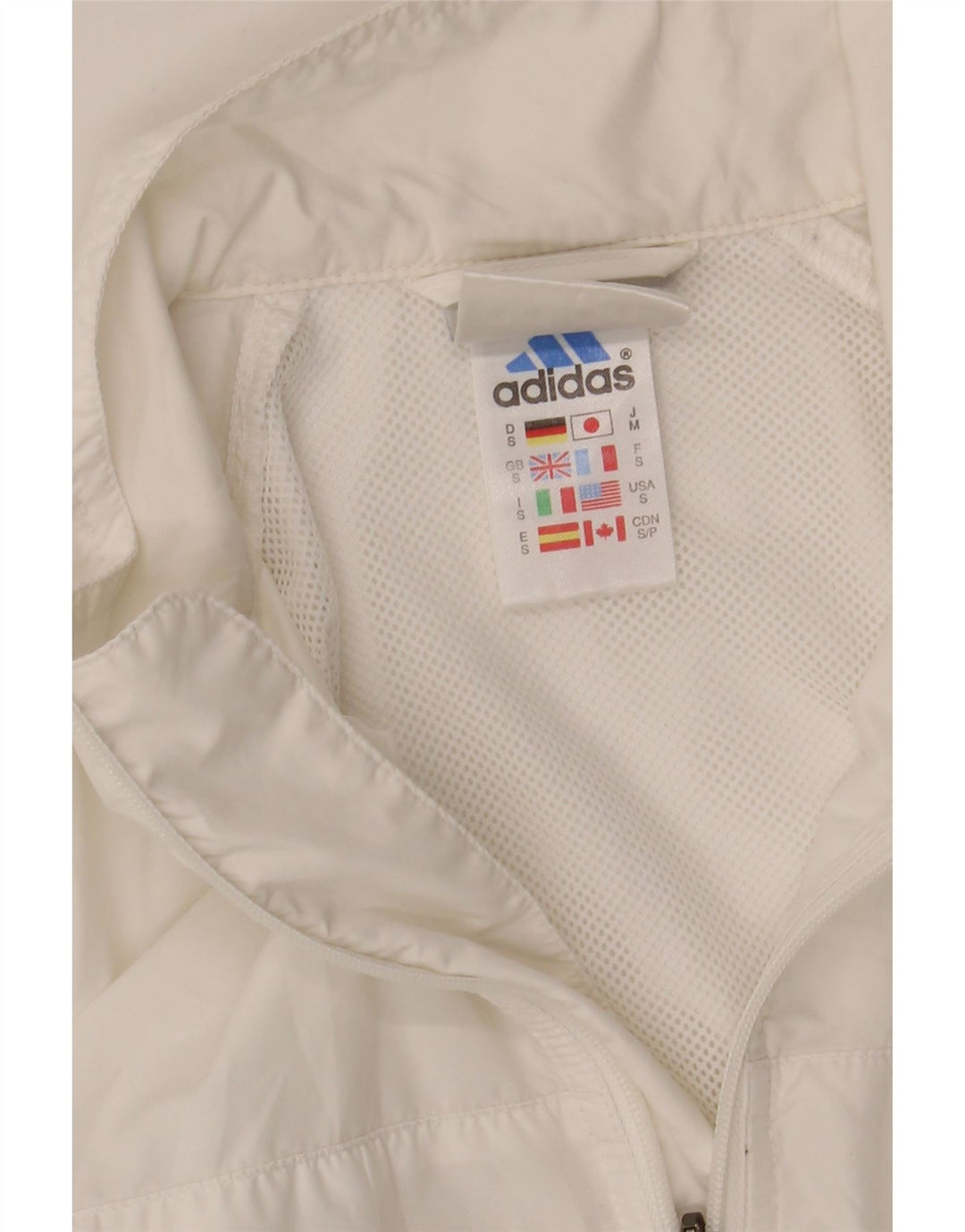 Adidas Męska bluza dresowa, mała, biała, poliestrowa