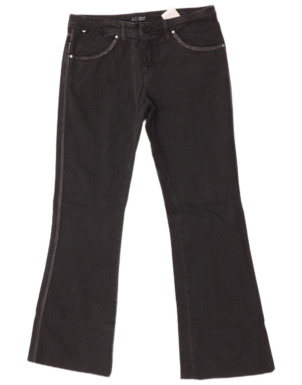 Damskie jeansy Bootcut Armani W30 L31 Czarne bawełniane