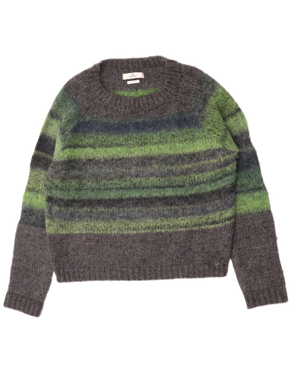 Sweter damski Replay z okrągłym dekoltem UK 16, duży, akrylowy w szare paski