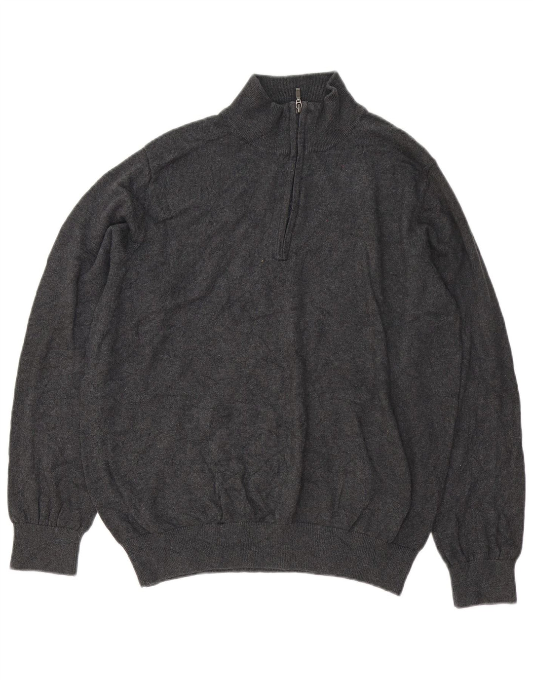 Męski sweter z zamkiem błyskawicznym o regularnym kroju L.L.Bean, średnioszary, klasyczny