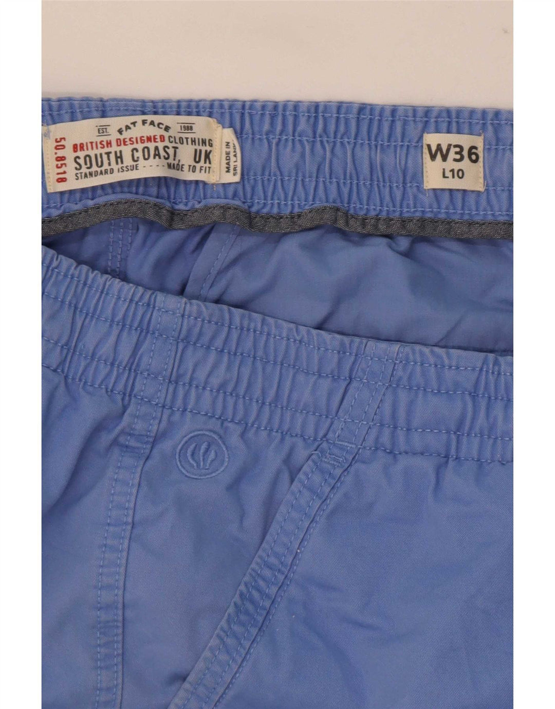 Męskie spodenki Chino Fat Face, duże, W36, niebieska bawełna