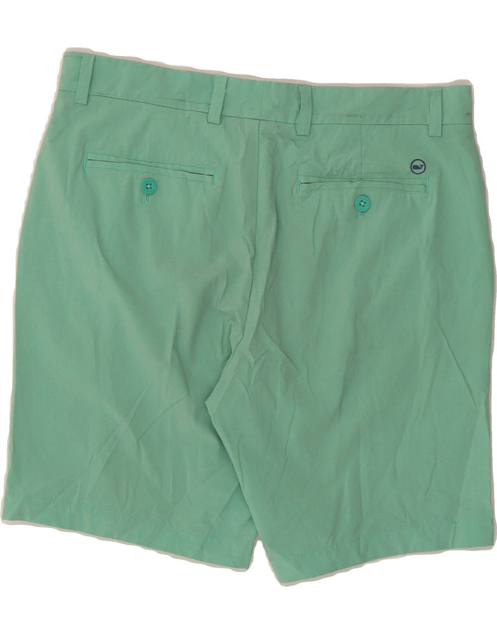 VINEYARD VINES Mens Performance Chino Shorts W32 Medium Green Polyester Vintage Vineyard Vines and Second-Hand Vineyard Vines from Messina Hembry 