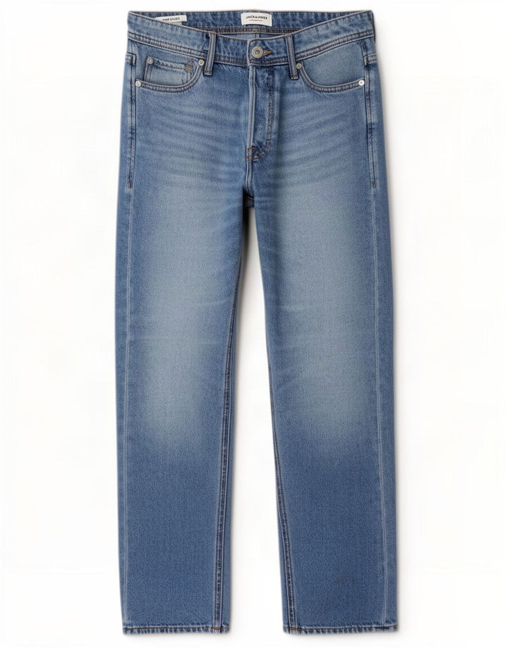 Męskie jeansy Jack & Jones Chris Straight W30 L32 Niebieskie bawełniane