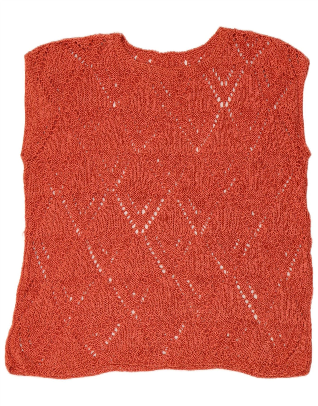 Damski podkoszulek VINTAGE z kamizelką UK 16, duży brązowy Argyle/Diament