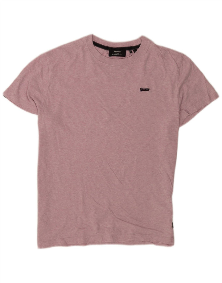 Męski T-shirt Superdry, duży, różowy, bawełniany