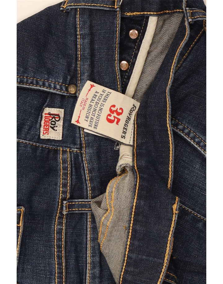 Damskie proste dżinsy Roy Rogers W35 L28 Granatowa bawełna