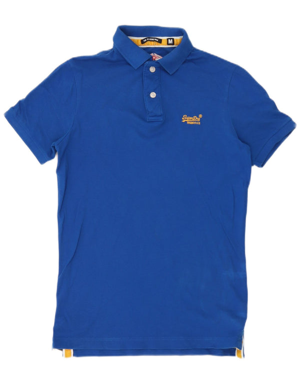 Męska koszulka polo Superdry, średnia niebieska, bawełniana
