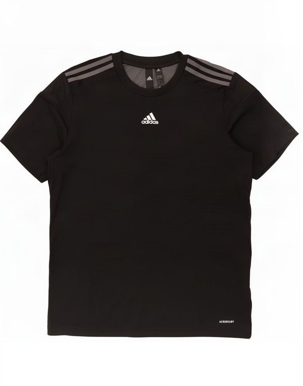 Męska koszulka Adidas Aeroready Top, średni czarny poliester z blokami kolorów