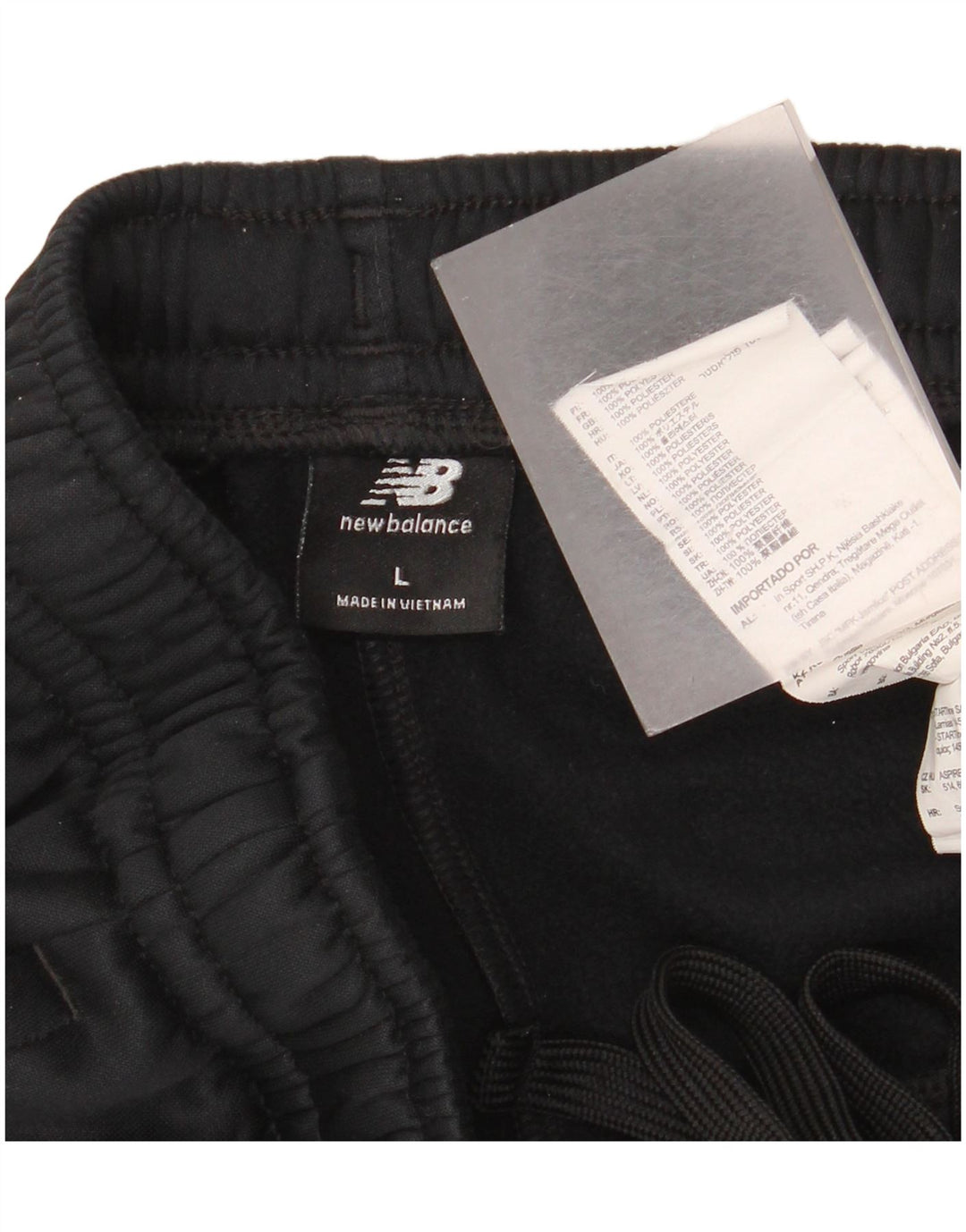 Męskie spodnie dresowe New Balance Joggery, duże, czarne, poliestrowe