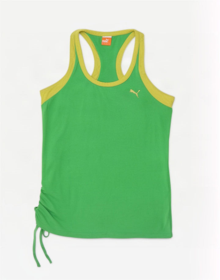 Damska kamizelka Puma Crop Top UK 10 Small Green Colorblock